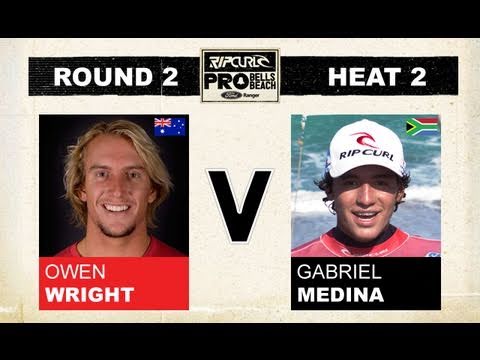 Round 2, Heat 2 - Owen Wright vs Gabriel Medina