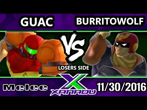S@X 178 - Guac (Samus) Vs. BurritoWolf (Captain Falcon) - SSBM Losers Bracket - Smash Melee