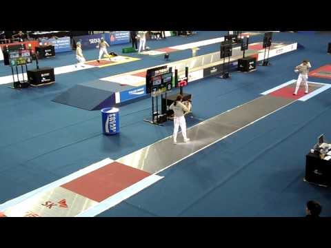 15.03.29 T32 GAVRILOVA Yuliya(RUS) vs HWANG Seona(KOR) - 2015 Seoul Fencing WS Grand Prix