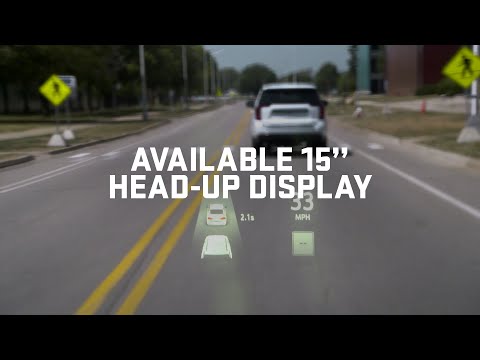 Part of a video titled Next Generation GMC Yukon | How-To – Available Head-Up Display