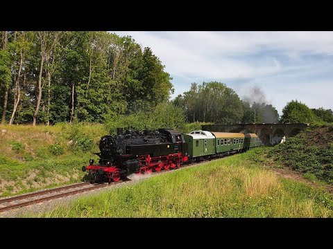 86 1744-1 und Slz 112 565-7 mit PRE 74870 bei der Einfahrt in den Bahnhof Putbus