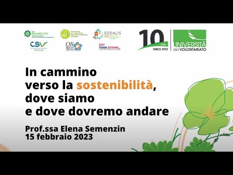 In cammino verso la sostenibilità, dove siamo e dove dovremo andare (15-02-2023)