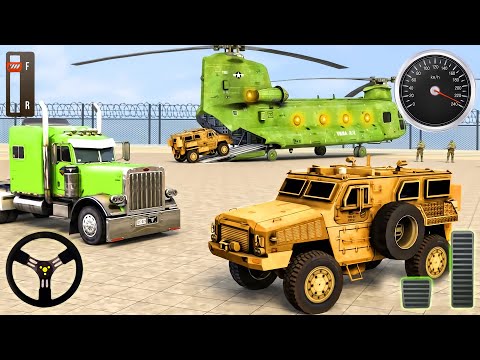 US Army Cargo Truck Transport - Helicopter Transporter Truck Driving | Android Gameplay | Part 1