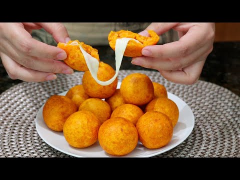Bolitas De Camote Rellenas De Queso 😋🧀