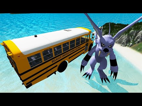 Beamng Drive - Cars Jump Into Scary Ragdoll - Fun Stunts  Car Jumps | BeamNG-Destruction