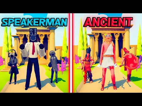 MEGA SPEAKERMAN TEAM vs ANCIENT TEAM | TABS - Totally Accurate Battle Simulator