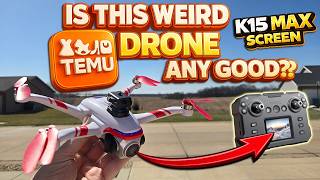 Is this WEIRD looking TEMU Drone with FPV Screen Any Good?? |  K15 MAX SCREEN