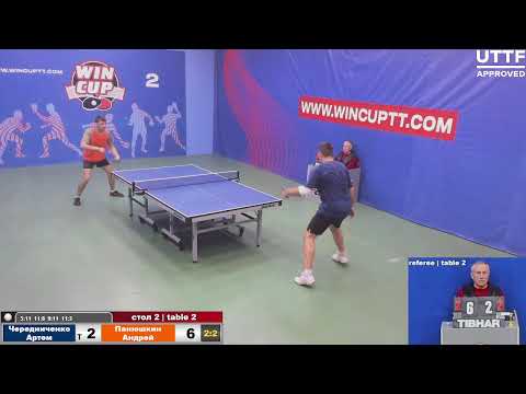 Чередниченко Артем 2-3 Панюшкин Андрей   Турнир Восток 2 WIN CUP 28.09.2021. Прямой эфир Зал 2.