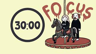 Scary Carnival Pomodoro 3x30min (1.5hr) | ADHD | Let's get focused!