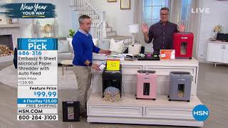 Embassy 9-Blatt-Mikroschnitt-Aktenvernichter mit automatischer Zufuhr