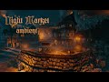 Night Market Ambient Fireplace Sounds Medieval Music
