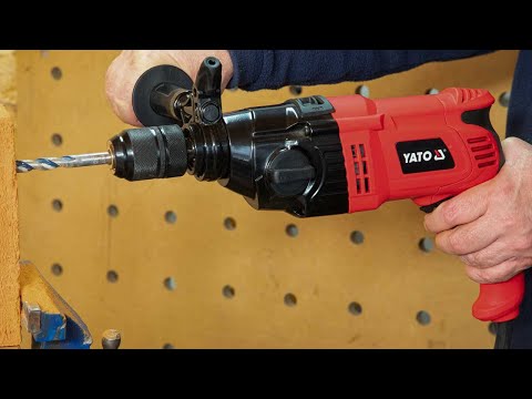 Дрель ударная электросетевая YATO 1050 Вт, с самозажим, металлическим патроном 13 мм, 2 режима (YT-82044) Дрель ударная электросетевая YATO 1050 Вт, с самозажим, металлическим патроном 13 мм, 2 режима (YT-82044)