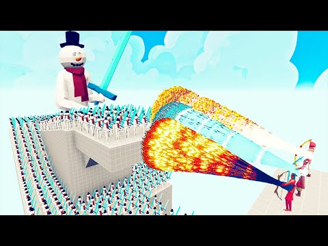 100x SNOWMAN + 2x GIANT vs 3x EVERY GOD - Totally Accurate Battle Simulator TABS