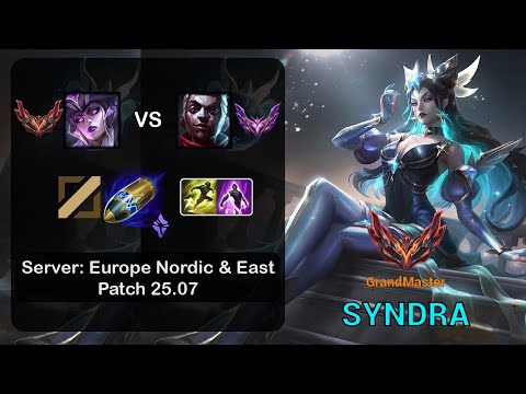 Syndra Mid vs Ekko - EUNE GrandMaster - Patch 25.07
