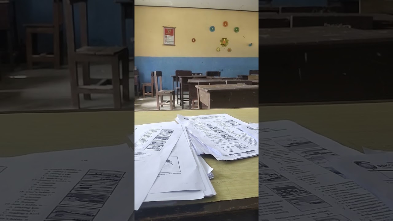 uts, murid pulang, guru ngoreksi..