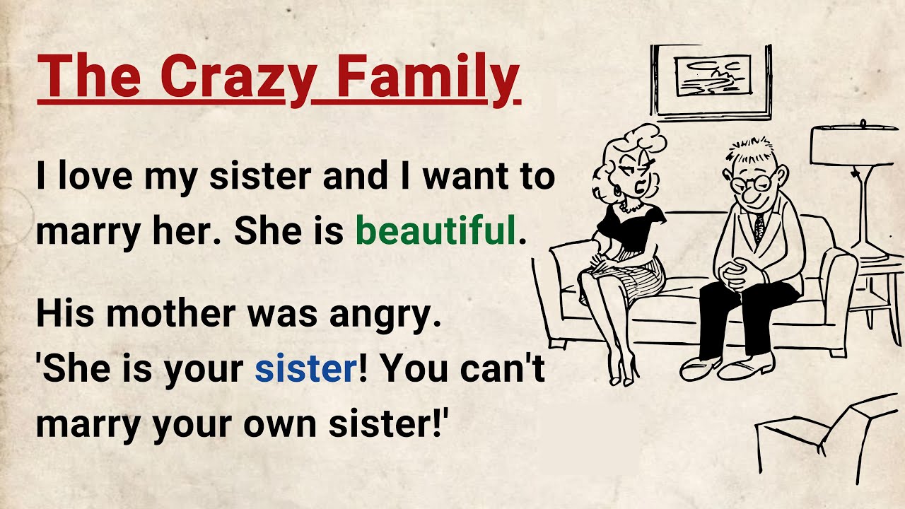 Learn English through Stories Level 3 ⭐ The Crazy Family - Graded Reader | English Audio Podcast