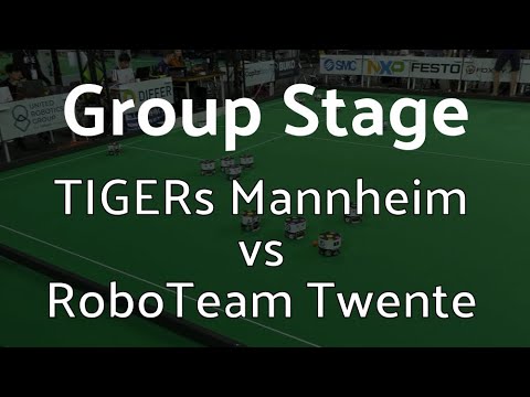 TIGERs Mannheim vs. RoboTeam Twente at RoboCup 2024 in Eindhoven, Netherlands