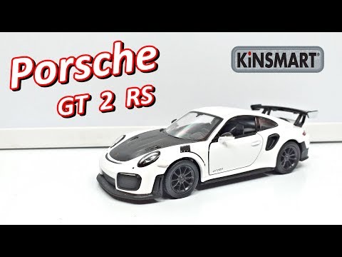Металлическая машинка Kinsmart 1:36 «Porsche 911 GT2 RS» KT5408D, инерционная / Белый