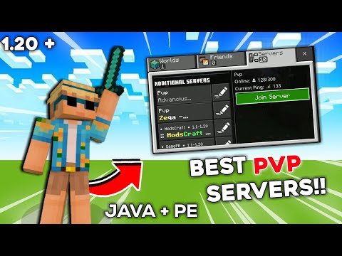 Best PvP SERVERS 🤫 For BEDROCK/JAVA Minecraft 1.20+