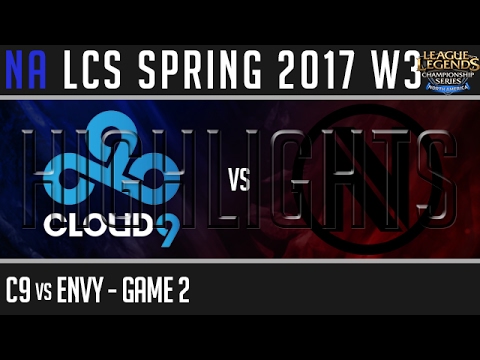 Cloud 9 vs Team Envy Highlights Game 2 - NA LCS week 3 Day 2 Spring 2017 - C9 vs NV G2