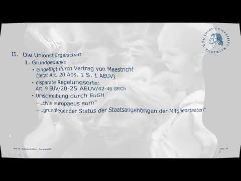 Unionsverfassung, Unionsbürgerschaft und Grundrechtsschutz – Vorlesung Europarecht Teil VI