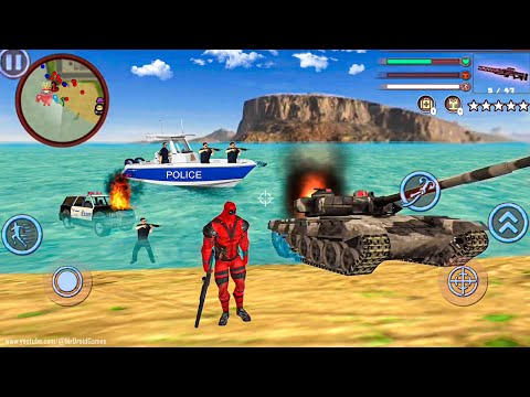 Deadpool Rope Hero Vice Town Crime Simulator - Fun at NY City - Android Gameplay