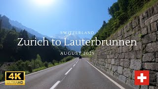 Scenic  Drive from Zurich to Lauterbrunnen  4k at 30fps