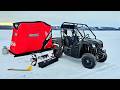 Video Thumbnail for Honda Pioneer 520 First Test Ice Fishing w/ Eskimo Eskape 2400 Flip Over Tent