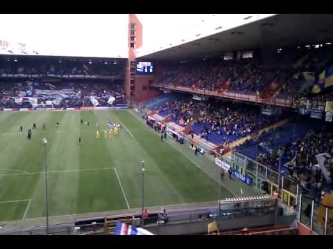 Sampdoria - Verona 03/03/2012 Entrata Giocatori