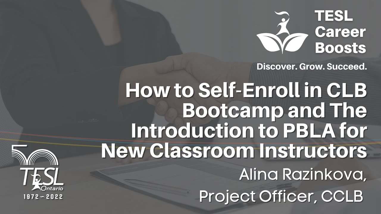 TESL Ontario Career Boosts: How to Self Enroll in CLB Bootcamp