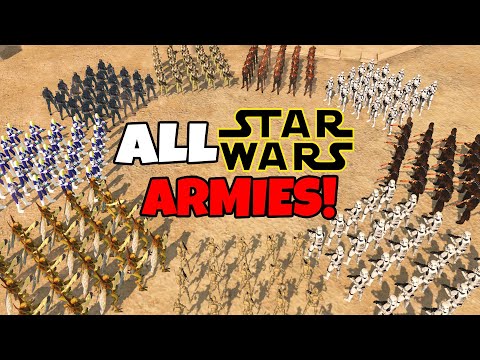 ALL Star Wars ARMIES Battle Royale! - Men of War: Star Wars Mod Battle Simulator