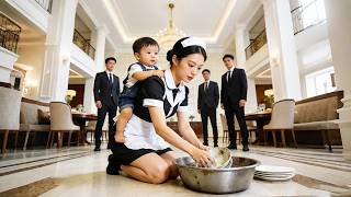 服務生女孩帶兒子洗碗謀生被欺負，怎料兒子直接把首富帶回家，從此嫁入豪門被寵上天！#短劇 #逆襲 #萌娃 #親情