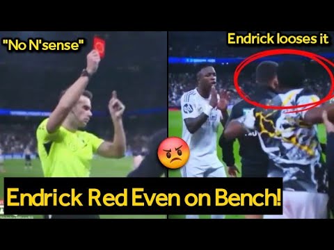 Endrick also Explodes at Referee and get INSTANT RED Card in Celta Vigo Loss. #Realmadridnews
