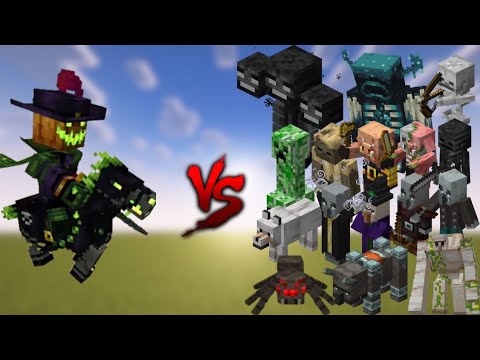 Ultimate Minecraft Pumpkin Boss vs All Mobs