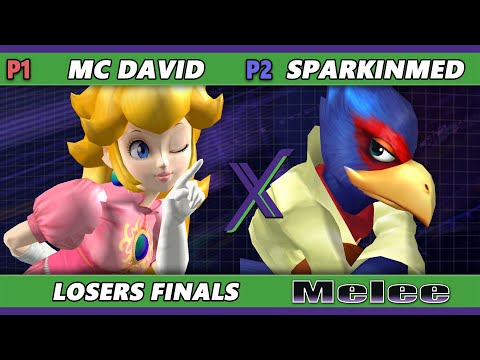 S@X 530 Losers Finals - SparkinMed (Falco) Vs. MC David (Peach) Smash Melee - SSBM