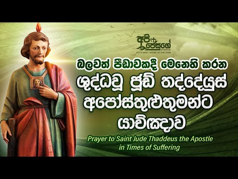 Prayer to St. Jude  (Suffering Time)  | බලවත් පීඩාවකදී ශු. ජූව් තද්දේයුස් අපෝස්තුළුතුමන් වෙත යාච්ඤාව