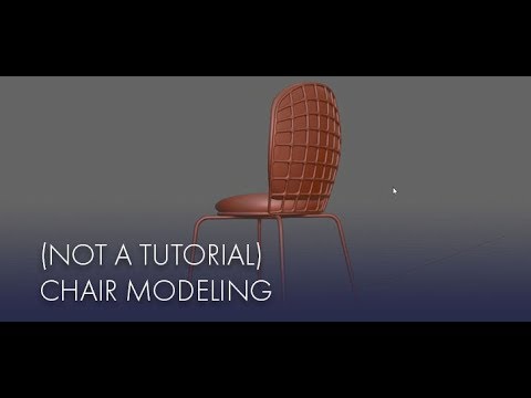 Not a tutorial: Modeling a chair with wireframe backrest