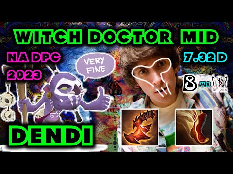 Dendi - B8 - Mid Witch Doctor 7.32 D - NA Winter DPC 2023