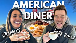 🇬🇧 Brits Try a REAL AMERICAN DINER for the First Time! 🇺🇸 | PHILLY Series!