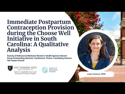 Society of Behavioral Medicine Women's Health SIG Outstanding Abstract Award - Liane Ventura