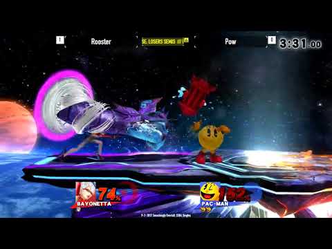 Smashingly Overkill Brackets 1: Rooster (Bayonetta) vs. Pow (Pacman) - SSB4 Singles Losers Semis