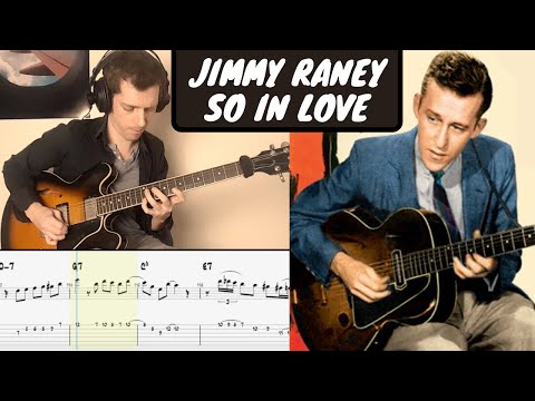 Guitar Transcription: Jimmy Raney - So in love with synchronized tab and score