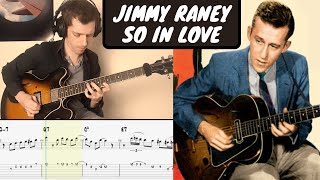 Guitar Transcription: Jimmy Raney - So in love with synchronized tab and score