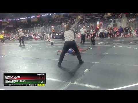 65 Lbs 1st Place Match - Savannah Phelan, Team Virginia Vs K`Myla Grate, Team Colorado B8a6