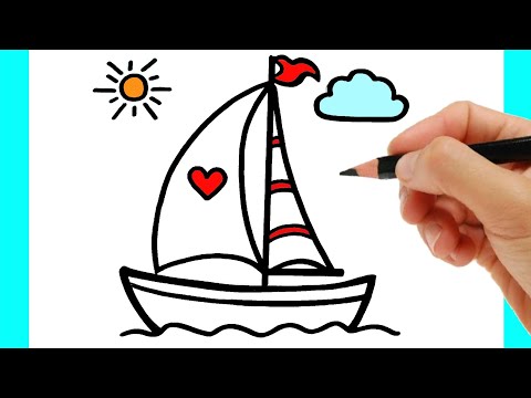 Comment dessiner un bateau FACILE