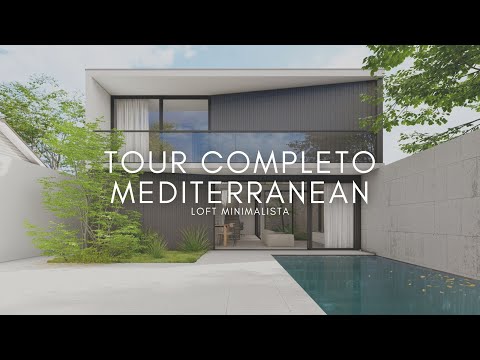 TOUR VIRTUAL LOFT MINIMALISTA COM 3 QUARTOS DE 8X10 METROS   MEDITERRANEAN