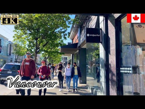 🇨🇦【4K】Vancouver Spring Walk -  Downtown (May, 2021)