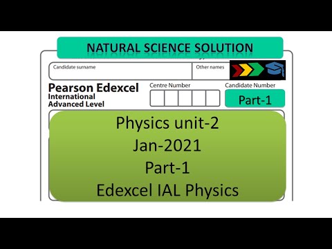 Edexcel IAL physics unit 2 WPH12 Jan 21 Part 1
