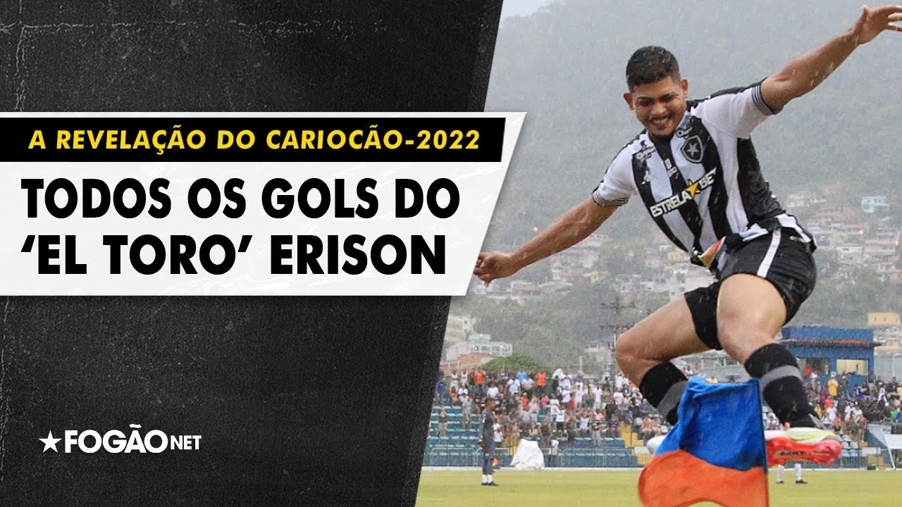 El Toro revelação! Veja os oito gols de Erison, do Botafogo, no Campeonato Carioca-2022 ⚽🔥