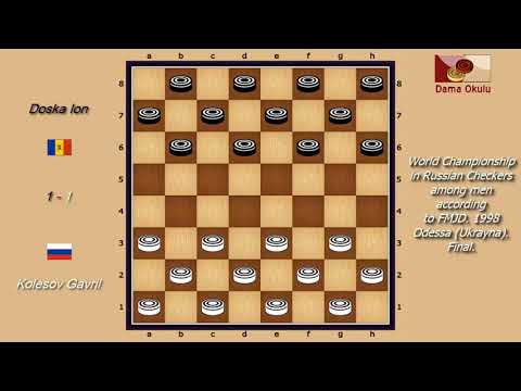Doska Ion (MDA) - Kolesov Gavril (RUS). World_Russian Checkers_Men-1998. Final.